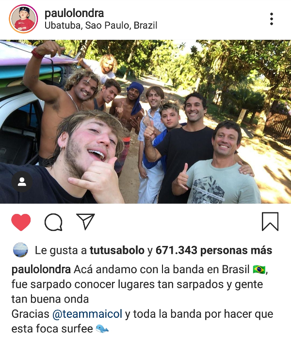 paulo londra en brasil de vacaciones con amigos instagram 2019