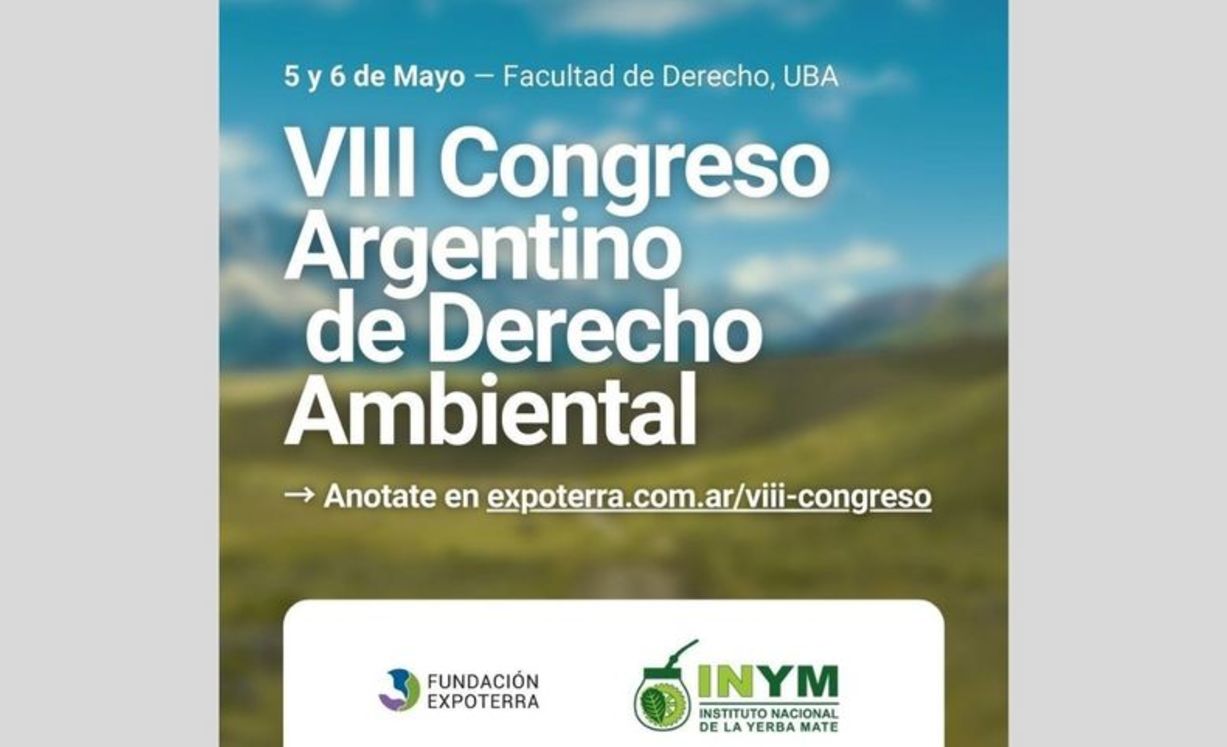 Imagen de El INYM estar&aacute; presente en el VIII Congreso Argentino de Derecho Ambiental