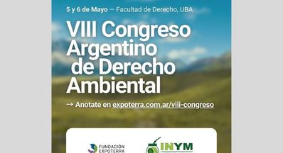 Imagen de El INYM estará presente en el VIII Congreso Argentino de Derecho Ambiental
