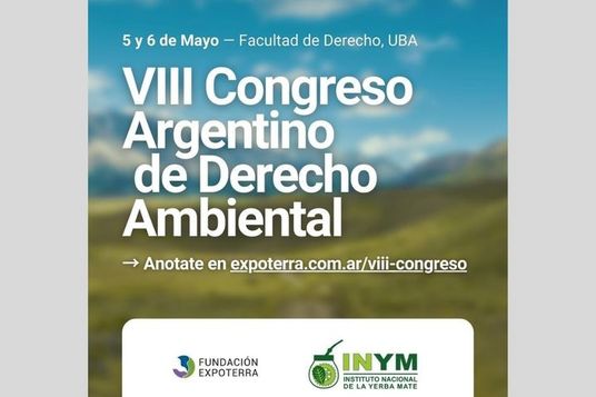 Imagen de El INYM estará presente en el VIII Congreso Argentino de Derecho Ambiental